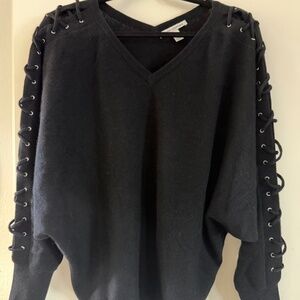 Autumn Cashmere Sweater lace detail sleeves